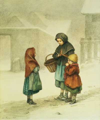 Gespräch im Schnee von Pierre Edouard Frere